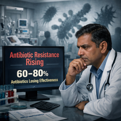 Antibiotic Resistance in India: SMS Medical College Study Finds 60–80% Antibiotics Are Failing