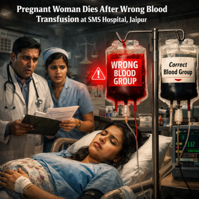 Pregnant Woman Dies After Wrong Blood Transfusion at SMS Hospital Jaipur: Doctors, Staff Found Negligent