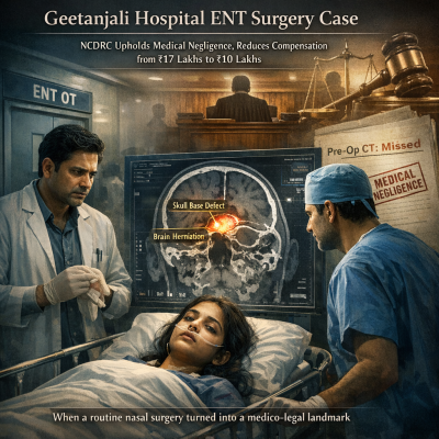 Geetanjali Hospital ENT Surgery Case: NCDRC Upholds Medical Negligence, Reduces Compensation from ₹17 Lakhs to ₹10 Lakhs