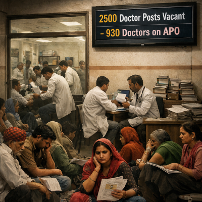 Rajasthan Government Hospitals Face Doctor Shortage: 2,500 Doctor Posts Vacant, 930 APO Doctors Stuck in Offices