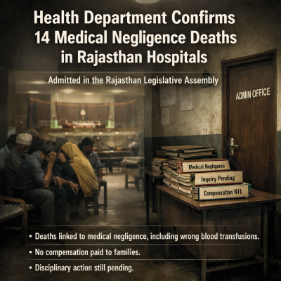 Rajasthan Health Department Admits 14 Negligence Related Deaths, No Compensation Paid to Families