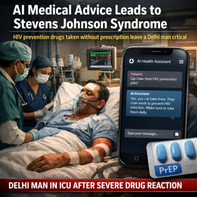 AI Medical Advice Gone Wrong: Leads to Stevens Johnson Syndrome After HIV Prevention Drugs Taken Without Prescription