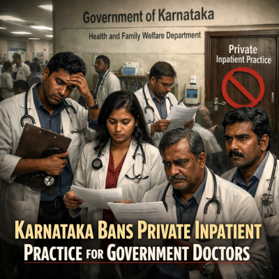 Karnataka Government Bans Private Inpatient (IPD) Practice by Government Doctors: New 2026 order explained