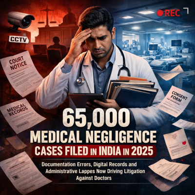 65,000 Medical Negligence Cases Filed in India in 2025: How Documentation and Digital Records Are Increasing Legal Risk for Doctors