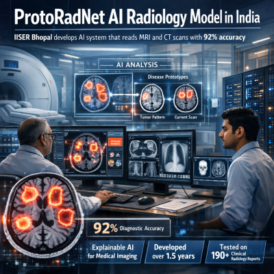 ProtoRadNet Explainable AI by IISER Bhopal: MRI and CT Scan Reading Model with 92% Accuracy