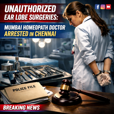Mumbai Homeopath Arrested in Chennai for Unauthorized Ear Lobe Repair Surgeries
