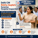 Delhi CM Rekha Gupta’s Surprise Hospital Inspection: Officials Held Accountable for Medicine Shortages and Poor Facilities at Aruna Asaf Ali