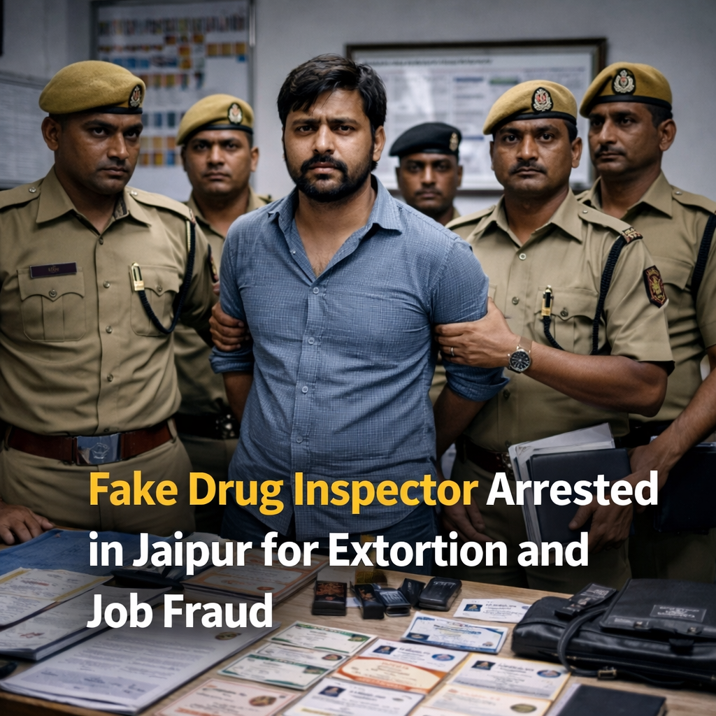 Fake Drug Inspector Arrested in Jaipur for Extortion and Job Fraud