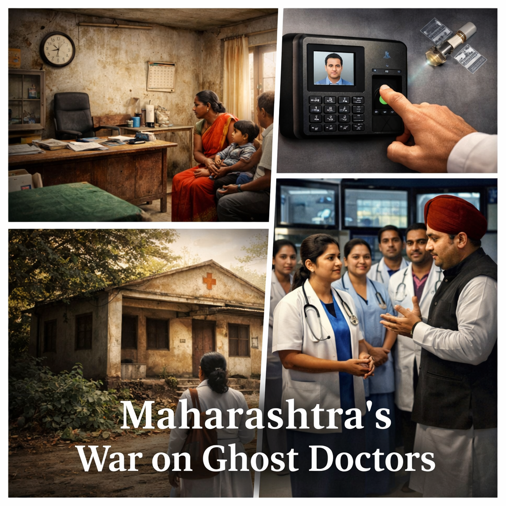 Maharashtra’s War on Ghost Doctors:Will Biometrics and Bold Reforms Actually Save Public Healthcare?