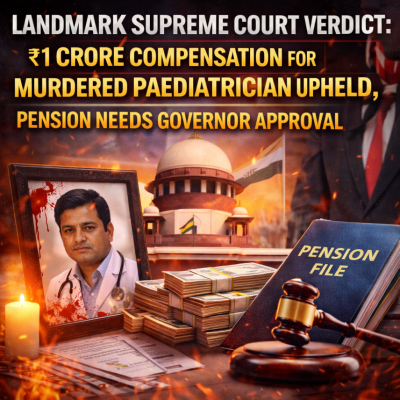 Landmark Supreme Court Verdict: ₹1 Crore Compensation for Murdered Paediatrician Upheld, Pension Needs Governor Approval