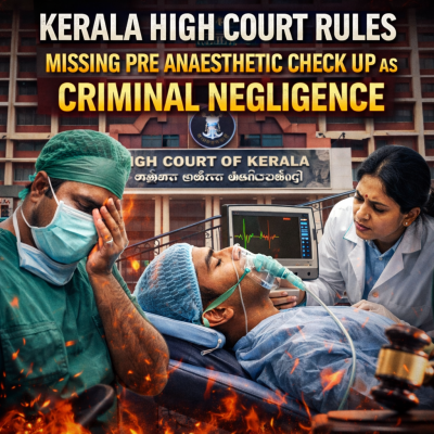 Doctors Beware: Kerala High Court Rules Missing Pre Anaesthetic Check Up as Criminal Negligence