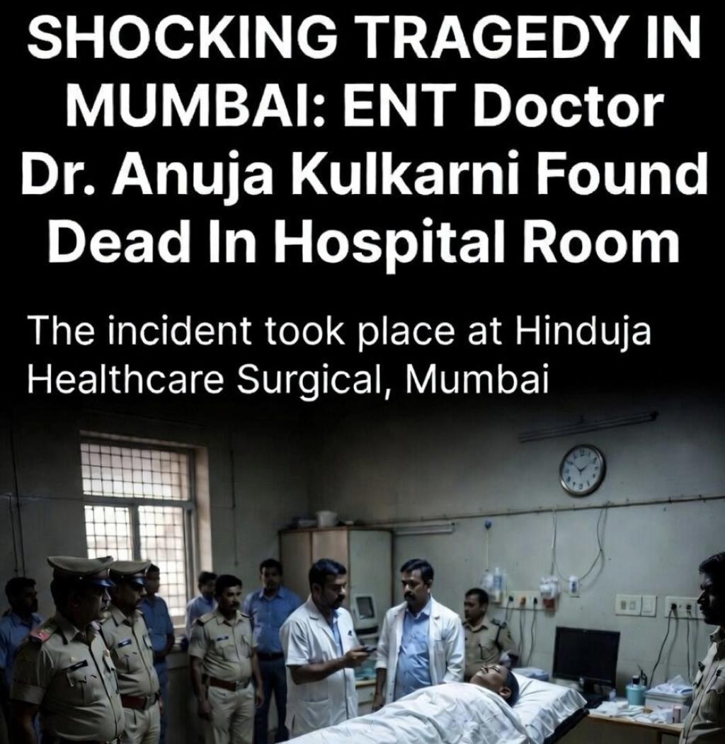 SHOCKING TRAGEDY IN MUMBAI: ENT Doctor Dr. Anuja Kulkarni Found Dead in Hospital Room