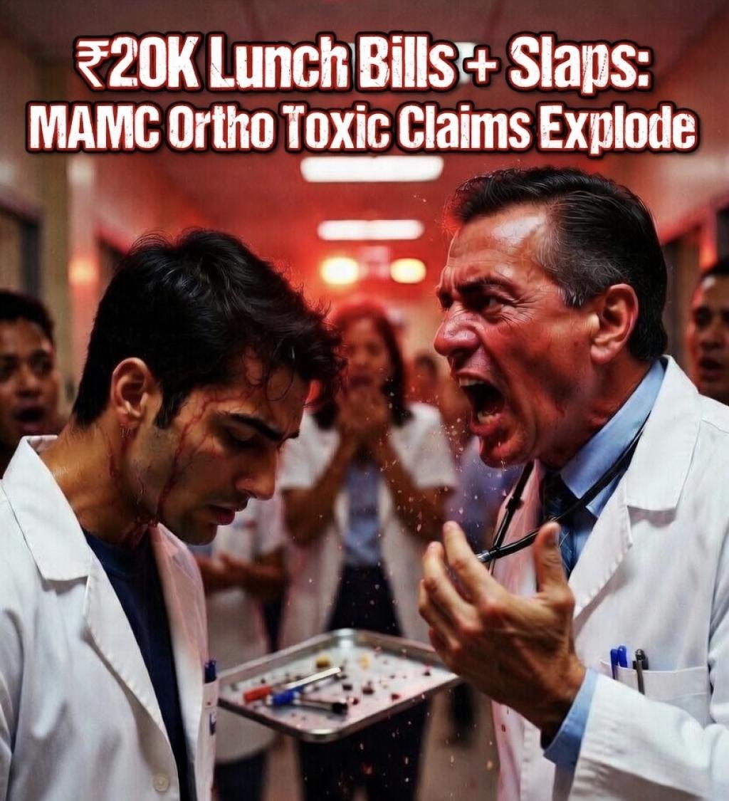 “₹20K Monthly Lunch Bills, Slappings & No Sitting Allowed”: Shocking Allegations of Exploitation Emerge at MAMC Delhi Orthopaedics