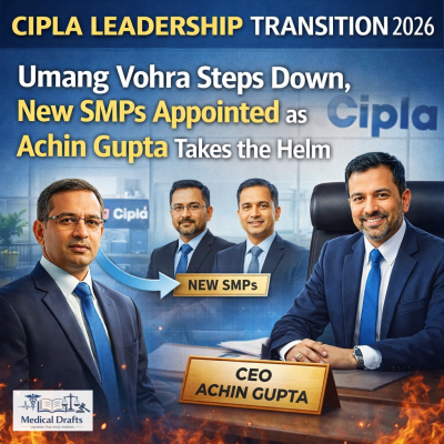 Cipla Leadership Transition 2026: Umang Vohra Steps Down, New MD and Global CEO Appointed as Achin Gupta Takes the Helm